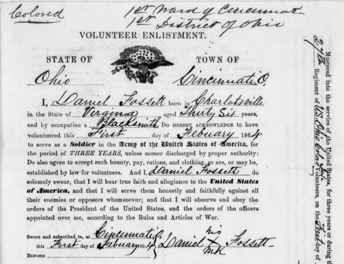 Fossett Enlistment Papers